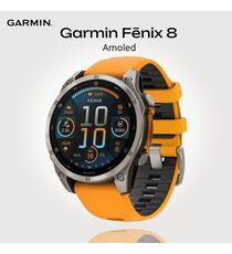Смарт-часы Garmin Fēnix 8 Amoled 47 mm, Версия: Amoled, Размер корпуса : 47 мм, Цвет: Orange/Graphite