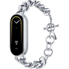 Ремешок-Цепочка для фитнес-браслета  Xiaomi Smart Band 9/8, Цвет: Silver