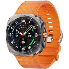 Samsung Galaxy Watch Ultra | 47 mm | Titanium Silver | Peakform/Orange, Размер ремешка : M/L, Цвет ремешка: Orange, Тип ремешка : Peakform, Размер корпуса : 47 мм, Цвет: Titanium Silver, Подключение часов : Bluetooth / Wi-Fi + 4G LTE
