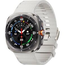 Samsung Galaxy Watch Ultra | 47 mm | Titanium Silver | Peakform/White Sand, Размер ремешка : M/L, Цвет ремешка: White Sand, Тип ремешка : Peakform, Размер корпуса : 47 мм, Цвет: Titanium Silver, Подключение часов : Bluetooth / Wi-Fi + 4G LTE