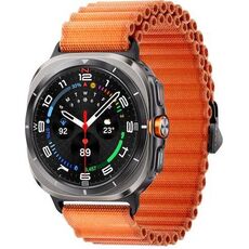 Samsung Galaxy Watch Ultra | 47 mm | Titanium Silver | Trail/Orange, Размер ремешка : M/L, Цвет ремешка: Orange, Тип ремешка : Trail, Размер корпуса : 47 мм, Цвет: Titanium Silver, Подключение часов : Bluetooth / Wi-Fi + 4G LTE