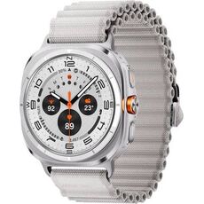Samsung Galaxy Watch Ultra | 47 mm | Titanium White | Trail/White Sand, Размер ремешка : M/L, Цвет ремешка: White Sand, Тип ремешка : Trail, Размер корпуса : 47 мм, Цвет: Titanium White, Подключение часов : Bluetooth / Wi-Fi + 4G LTE