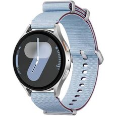 Samsung Galaxy Watch 7 | 44 mm | Silver | Athleisure/Sky Blue, Размер ремешка : M/L, Цвет ремешка: Sky Blue, Тип ремешка : Athleisure, Размер корпуса : 44 мм, Цвет: Silver, Подключение часов : Bluetooth / Wi-Fi
