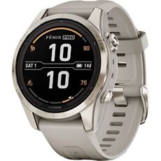 Смарт-часы Garmin Fēnix 7S Pro Sapphire Solar Edition, Версия: Pro | Sapphire Solar, Размер корпуса : 42 мм, Цвет: Soft Gold/Light Sand