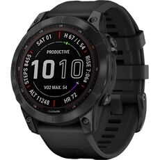 Смарт-часы Garmin Fēnix 7 Sapphire Solar Edition, Версия: Sapphire Solar, Размер корпуса : 47 мм, Цвет: Black DLC Titanium with Black