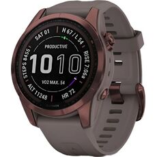 Смарт-часы Garmin Fēnix 7S Sapphire Solar Edition, Версия: Sapphire Solar, Размер корпуса : 42 мм, Цвет: Dark Bronze Titanium/Shale Gray