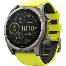 Смарт-часы Garmin Fēnix 8 Solar | 51 mm, Версия: Solar, Размер корпуса : 51 мм, Цвет: Yellow/Graphite Silicone