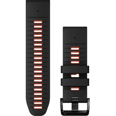 Ремешок сменный Garmin QuickFit 26 мм, Цвет: Black/Flame Red