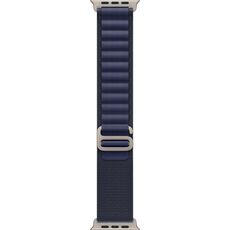 Ремешок Apple Watch Alpine Loop | Black Titanium Finish | Navy, Размер ремешка : 130–160 мм, Размер корпуса : 49 мм, Цвет: Navy, Цвет корпуса : Natural