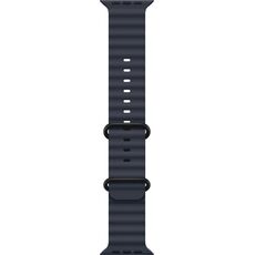 Ремешок Apple Watch Ocean Band | Black Titanium Finish | Navy, Размер ремешка : 130–200 мм, Размер корпуса : 49 мм, Цвет: Navy, Цвет корпуса : Black