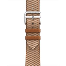Ремешок Apple Watch Hermès Toile H Single Tour | Gold/Écru, Размер корпуса : 41 мм, Цвет: Gold/Écru