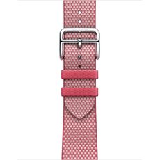 Ремешок Apple Watch Hermès Toile H Single Tour | Framboise/Écru, Размер корпуса : 41 мм, Цвет: Framboise/Écru