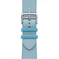 Ремешок Apple Watch Hermès Toile H Single Tour | Bleu Céleste/Écru, Размер корпуса : 41 мм, Цвет: Bleu Céleste/Écru