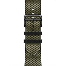 Ремешок Apple Watch Hermès Toile H Single Tour | Vert/Noir, Размер корпуса : 41 мм, Цвет: Vert/Noir