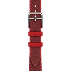 Ремешок Apple Watch Hermès Twill Jump Attelage Single Tour | Rouge Grenat / Vermillon, Размер корпуса : 42 мм, Цвет: Rouge Grenat / Vermillon