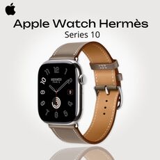 Apple Watch Hermès Series 10  | 46 мм, Размер ремешка : 165–200 мм, Размер корпуса : 46 мм, Цвет: Etoupe