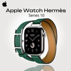 Apple Watch Hermès Series 10 | 42 мм, Размер ремешка : 130–155 мм, Размер корпуса : 42 мм, Цвет: Vert Moyen