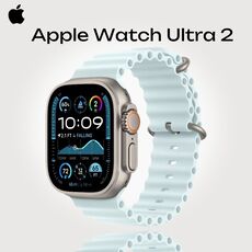 Apple Watch Ultra 2 | Ocean Band Ice Blue, Размер ремешка : 130–200 мм, Размер корпуса : 49 мм, Цвет: Light Blue