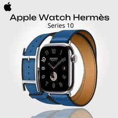 Apple Watch Hermès Series 10 | 42 мм, Размер ремешка : 130–155 мм, Размер корпуса : 42 мм, Цвет: Bleu de France