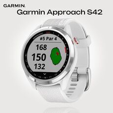 Смарт-часы Garmin Approach S42, Цвет: Polished Silver/White
