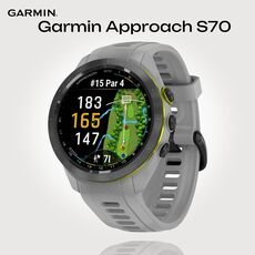 Смарт-часы Garmin Approach S70 | 42 mm, Размер корпуса : 42 мм, Цвет: Black Ceramic Bezel/Powder Gray