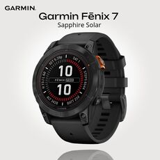Смарт-часы Garmin Fēnix 7 Sapphire Solar Edition, Версия: Sapphire Solar, Размер корпуса : 47 мм, Цвет: Black DLC Titanium with Black