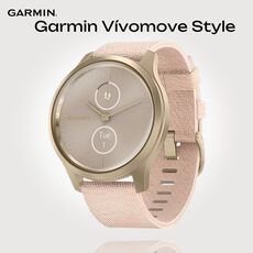 Смарт-часы Garmin Vívomove Style, Версия: Vívomove Style, Цвет: Light Gold Aluminum Case/Blush Pink Woven Nylon Band