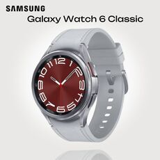 Samsung Galaxy Watch 6 Classic  | 43 mm | 4G LTE | Silver | Sport/Silver, Размер ремешка : S/M, Цвет ремешка: Silver, Тип ремешка : Sport, Размер корпуса : 43 мм, Цвет: Silver, Подключение часов : Bluetooth / Wi-Fi + 4G LTE