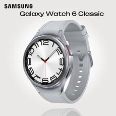 Samsung Galaxy Watch 6 Classic  | 47 mm | Silver | Sport/Silver, Тип ремешка : Sport, Размер корпуса : 47 мм, Цвет: Silver, Цвет ремешка: Silver, Размер ремешка : M/L, Подключение часов : Bluetooth / Wi-Fi