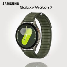 Samsung Galaxy Watch 7  | 40 mm | Green | Fabric/Green, Размер ремешка : S/M, Цвет ремешка: Green, Тип ремешка : Fabric, Размер корпуса : 44 мм, Цвет: Green, Подключение часов : Bluetooth / Wi-Fi