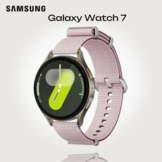 Samsung Galaxy Watch 7  | 44 mm |  Green | Athleisure/Pink, Тип ремешка : Athleisure, Размер корпуса : 44 мм, Цвет: Green, Цвет ремешка: Pink, Размер ремешка : S/M, Подключение часов : Bluetooth / Wi-Fi