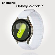 Samsung Galaxy Watch 7  | 44 mm |  Green | Fabric/Blue White, Размер ремешка : M/L, Цвет ремешка: Blue White, Тип ремешка : Fabric, Размер корпуса : 44 мм, Цвет: Green, Подключение часов : Bluetooth / Wi-Fi