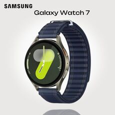Samsung Galaxy Watch 7  | 44 mm |  Green | Fabric/Navy, Размер ремешка : M/L, Цвет ремешка: Navy, Тип ремешка : Fabric, Размер корпуса : 44 мм, Цвет: Green, Подключение часов : Bluetooth / Wi-Fi