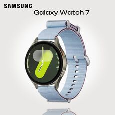Samsung Galaxy Watch 7 | 44 mm | 4G LTE | Green | Athleisure/Sky Blue, Размер ремешка : M/L, Цвет ремешка: Sky Blue, Тип ремешка : Athleisure, Размер корпуса : 44 мм, Цвет: Green, Подключение часов : Bluetooth / Wi-Fi + 4G LTE