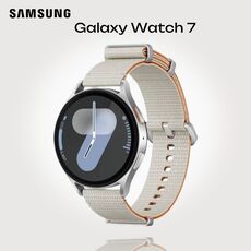 Samsung Galaxy Watch 7 | 44 mm | 4G LTE | Silver | Athleisure/Cream, Размер ремешка : S/M, Цвет ремешка: Cream, Тип ремешка : Athleisure, Размер корпуса : 44 мм, Цвет: Silver, Подключение часов : Bluetooth / Wi-Fi + 4G LTE