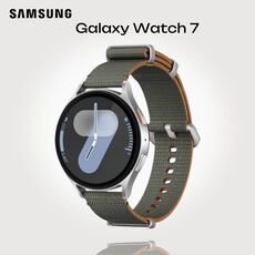Samsung Galaxy Watch 7 | 44 mm | 4G LTE | Silver | Athleisure/Green, Размер ремешка : S/M, Цвет ремешка: Green, Тип ремешка : Athleisure, Размер корпуса : 44 мм, Цвет: Silver, Подключение часов : Bluetooth / Wi-Fi + 4G LTE