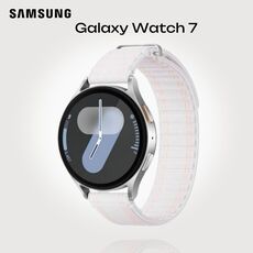 Samsung Galaxy Watch 7 | 44 mm | 4G LTE | Silver | Fabric/Pink White, Размер ремешка : S/M, Цвет ремешка: Pink White, Тип ремешка : Fabric, Размер корпуса : 44 мм, Цвет: Silver, Подключение часов : Bluetooth / Wi-Fi + 4G LTE