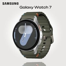 Samsung Galaxy Watch 7 | 44 mm | Silver | Sport/Green, Размер ремешка : S/M, Цвет ремешка: Green, Тип ремешка : Sport, Размер корпуса : 44 мм, Цвет: Silver, Подключение часов : Bluetooth / Wi-Fi
