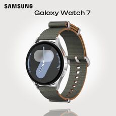 Samsung Galaxy Watch 7 | 44 mm | Silver | Athleisure/Green, Тип ремешка : Athleisure, Размер корпуса : 44 мм, Цвет: Silver, Цвет ремешка: Green, Размер ремешка : S/M, Подключение часов : Bluetooth / Wi-Fi