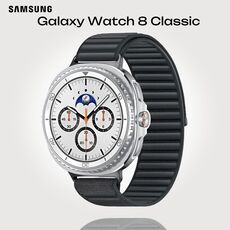 Galaxy Watch 8 Classic | 46 мм | White | Fabric/Graphite | M/L, Тип ремешка : Fabric, Размер корпуса : 46 мм, Цвет: White, Цвет ремешка: Graphite, Размер ремешка : M/L, Подключение часов : Bluetooth / Wi-Fi