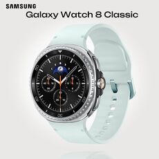Galaxy Watch 8 Classic | 46 мм | 4G LTE | Black | Sport/Mint | S/M, Тип ремешка : Sport, Размер корпуса : 46 мм, Цвет: Black, Цвет ремешка: Mint, Размер ремешка : S/M, Подключение часов : Bluetooth / Wi-Fi + 4G LTE