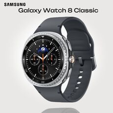 Galaxy Watch 8 Classic | 46 мм | Black | Sport/Graphite | M/L, Тип ремешка : Sport, Размер корпуса : 46 мм, Цвет: Black, Цвет ремешка: Graphite, Размер ремешка : M/L, Подключение часов : Bluetooth / Wi-Fi