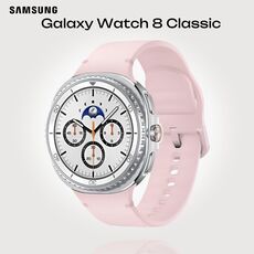 Galaxy Watch 8 Classic | 46 мм | 4G LTE | White | Sport/Pink | S/M, Тип ремешка : Sport, Размер корпуса : 46 мм, Цвет: White, Цвет ремешка: Pink, Размер ремешка : S/M, Подключение часов : Bluetooth / Wi-Fi + 4G LTE