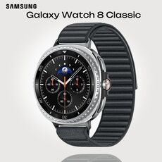 Galaxy Watch 8 Classic | 46 мм | 4G LTE | Black | Fabric/Graphite | S/M, Размер ремешка : S/M, Тип ремешка : Fabric, Размер корпуса : 46 мм, Подключение часов : Bluetooth / Wi-Fi + 4G LTE, Цвет ремешка: Graphite, Цвет: Black