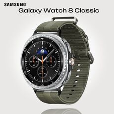 Galaxy Watch 8 Classic | 46 мм | Black | Athleisure/Green | S/M, Тип ремешка : Athleisure, Размер корпуса : 46 мм, Цвет: Black, Цвет ремешка: Green, Размер ремешка : S/M, Подключение часов : Bluetooth / Wi-Fi