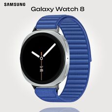Galaxy Watch 8 | 40 мм | Silver | Fabric/Blue | S/M, Тип ремешка : Fabric, Размер корпуса : 40 мм, Цвет: Silver, Цвет ремешка: Blue, Размер ремешка : S/M, Подключение часов : Bluetooth / Wi-Fi
