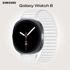 Galaxy Watch 8 | 40 мм | 4G LTE | Graphite | Fabric/White | S/M, Тип ремешка : Fabric, Размер корпуса : 40 мм, Цвет: Graphite, Цвет ремешка: White, Размер ремешка : S/M, Подключение часов : Bluetooth / Wi-Fi + 4G LTE