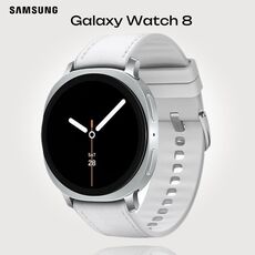 Galaxy Watch 8 | 44 мм | Silver | Hybrid/White | S/M/L, Размер ремешка : S/M/L, Тип ремешка : Hybrid, Размер корпуса : 44 мм, Подключение часов : Bluetooth / Wi-Fi, Цвет ремешка: White, Цвет: Silver