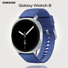 Galaxy Watch 8 | 40 мм | Silver | Hybrid/Blue | S/M/L, Размер ремешка : S/M/L, Тип ремешка : Hybrid, Размер корпуса : 40 мм, Подключение часов : Bluetooth / Wi-Fi, Цвет ремешка: Blue, Цвет: Silver