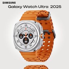 Galaxy Watch Ultra 2025 | 47 мм | 4G LTE | Titanium White | Marine/Orange | S/M/L, Размер ремешка : S/M/L, Тип ремешка : Marine, Подключение часов : Bluetooth / Wi-Fi + 4G LTE, Цвет ремешка: Orange, Цвет: Titanium White